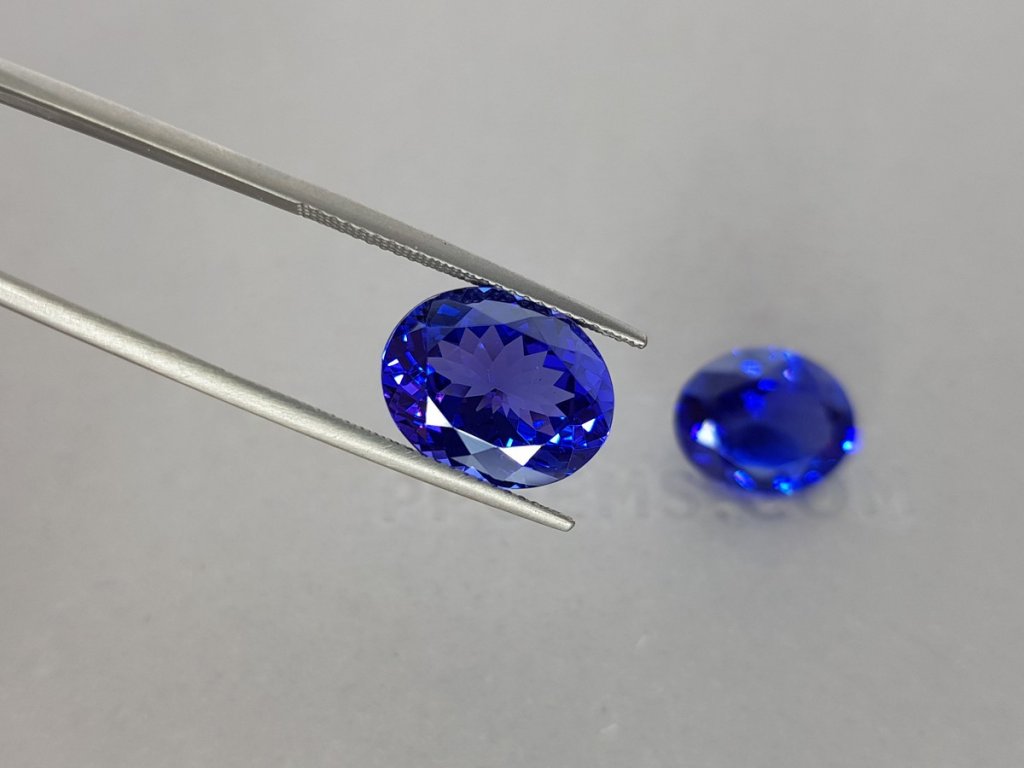Blue tanzanite pair 13.53 ct, Tanzania Image №5