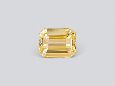 Unheated yellow octagon cut sapphire 3.07 carats, Sri Lanka photo