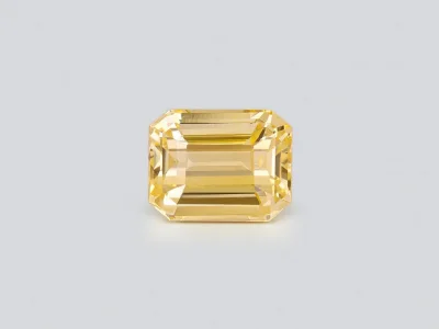 Unheated yellow octagon cut sapphire 3.07 carats, Sri Lanka photo