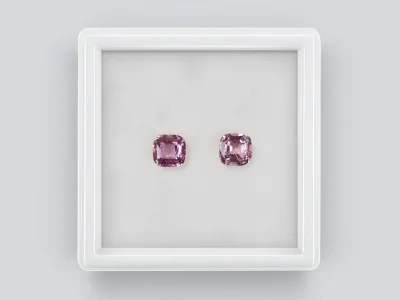 Pair of cushion cut spinels 2.41 carats, Tanzania photo