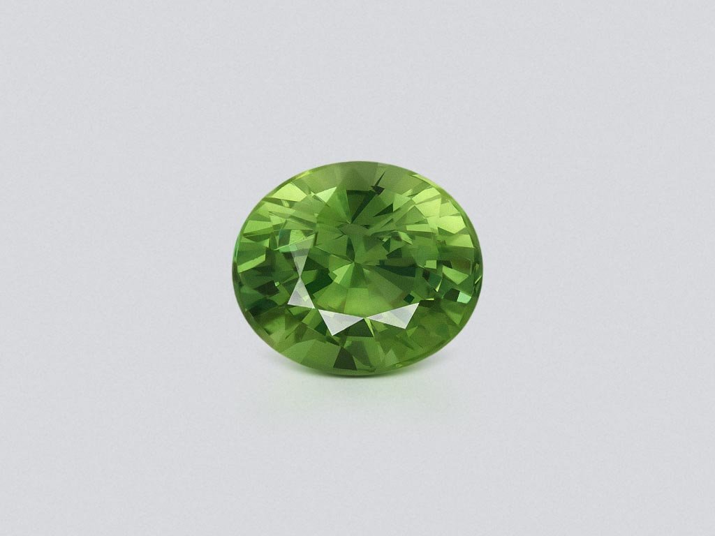 Yellowish green tsavorite garnet oval cut 1.17 carats, Tanzania Image №1
