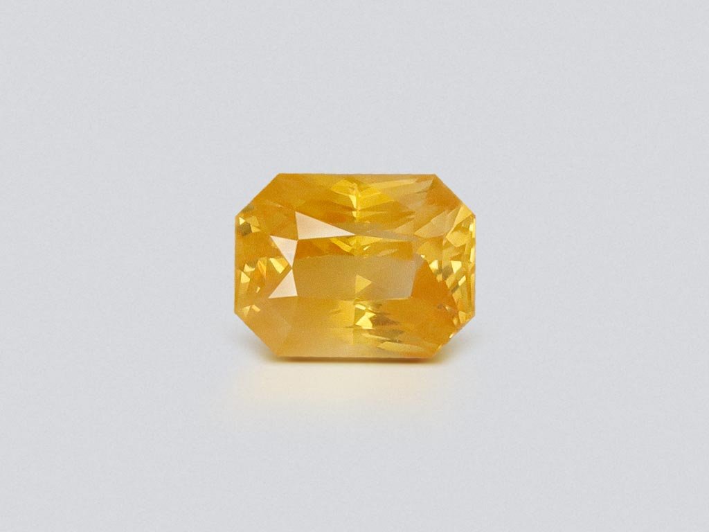 Vivid yellow sapphire with silk effect in radiant cut 2.03 carats, Sri Lanka Image №1