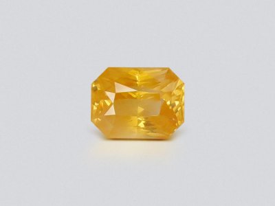 Vivid yellow sapphire with silk effect in radiant cut 2.03 carats, Sri Lanka photo