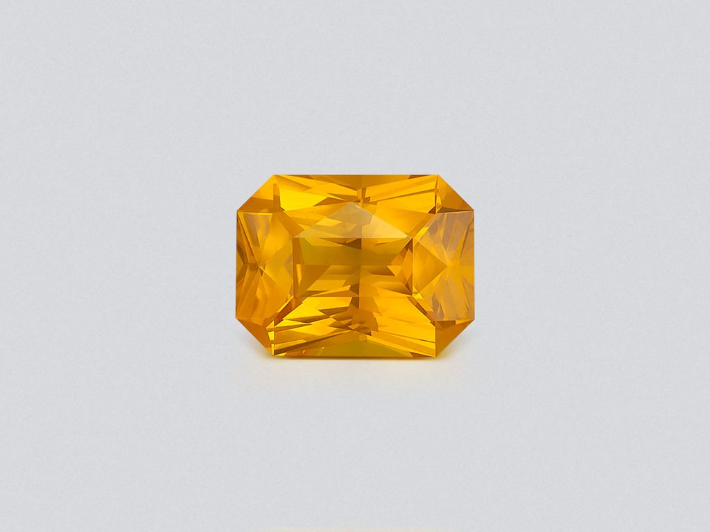 Unheated sapphire yellow orange radiant cut 5.93 carats, Sri Lanka Image №1