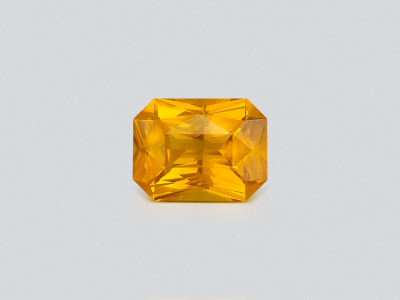 Unheated sapphire yellow orange radiant cut 5.93 carats, Sri Lanka photo