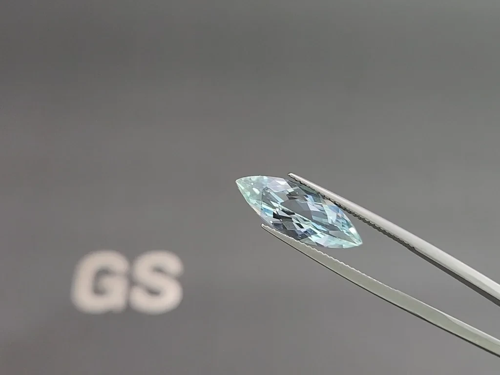 Set of aquamarines Santa Maria pear and marquise cut  7.53 carats, Mozambique Image №3