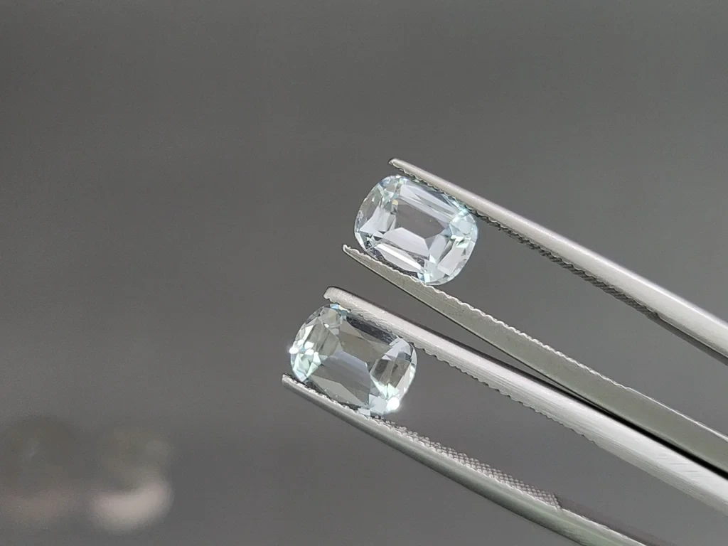 Set of aquamarines cushion cut 4.26 carats, Madagascar Image №4