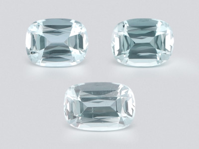 Set of aquamarines cushion cut 4.26 carats, Madagascar photo