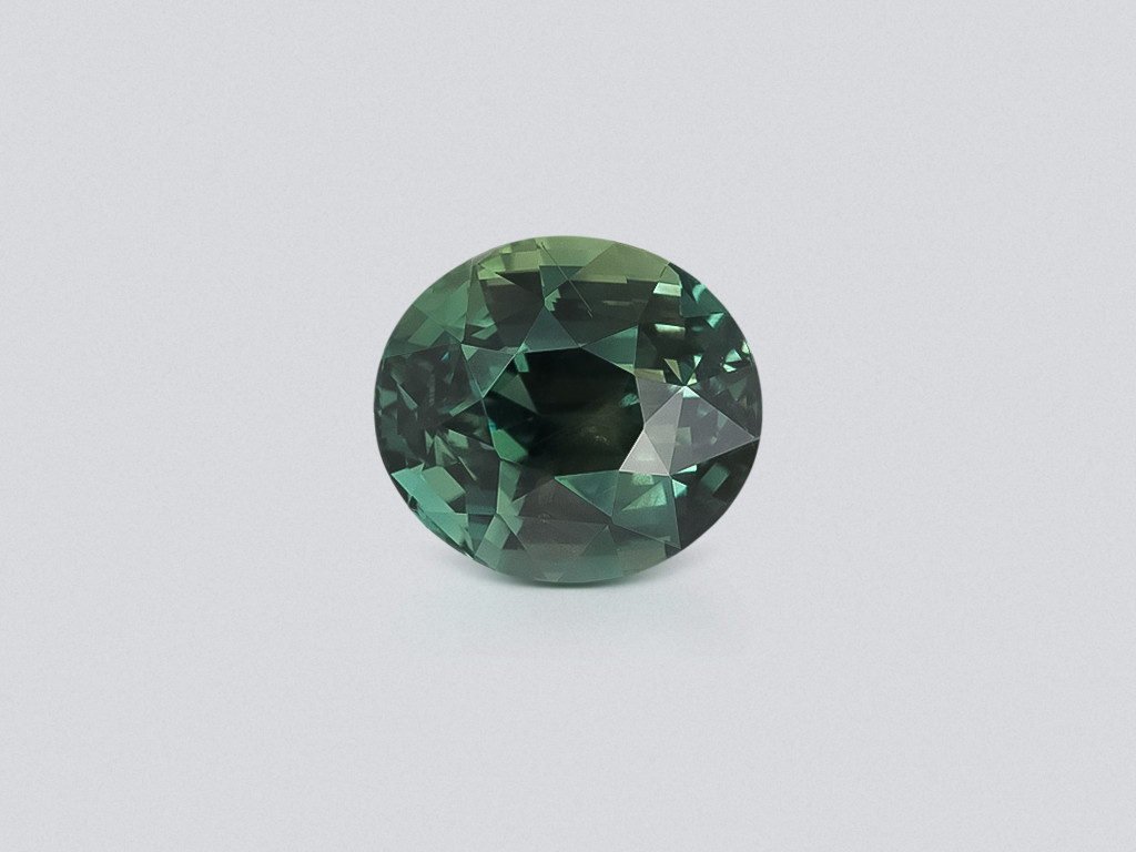 Unheated green sapphire round cut 4.65 carats, Sri Lanka Image №1