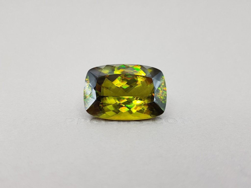 Large golden-green sphene 52.17 ct, Madagascar Image №4