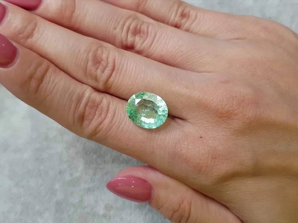 Paraiba tourmaline, 6.05 ct oval cut, Mozambique, GIA Image №2