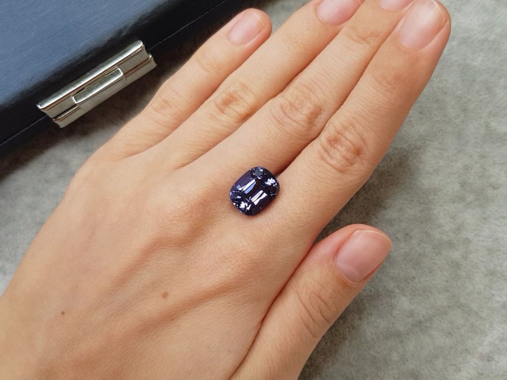 Cushion cut lavender purple spinel 8.01 ct, Tanzania Image №3