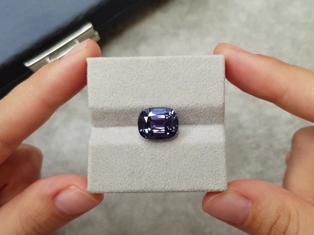 Cushion cut lavender purple spinel 8.01 ct, Tanzania Image №5