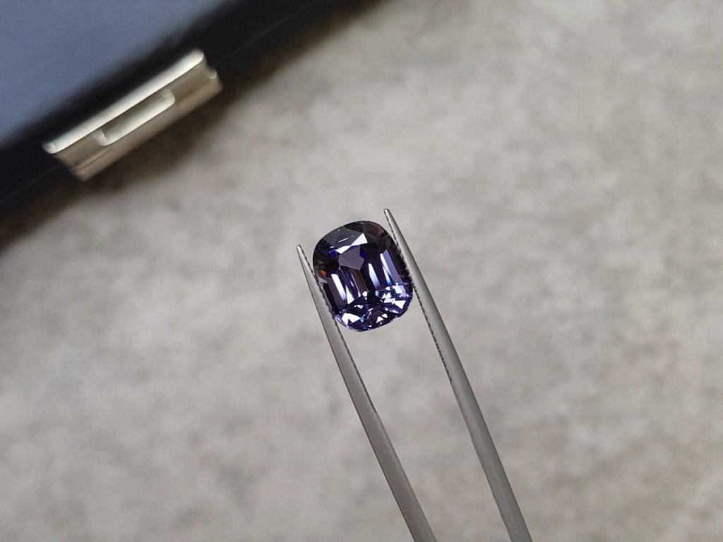 Cushion cut lavender purple spinel 8.01 ct, Tanzania Image №4