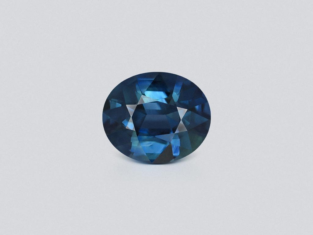 Unheated Teal sapphire in oval cut 1.10 carats, Madagascar Image №1