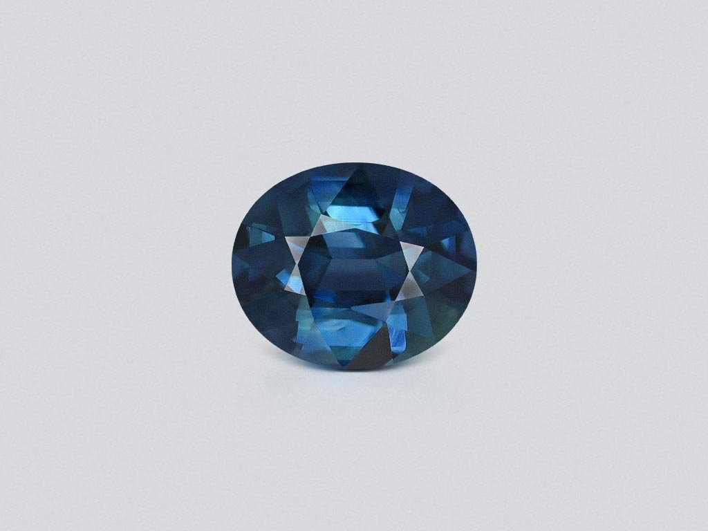 Unheated Teal sapphire in oval cut 1.10 carats, Madagascar Image №6