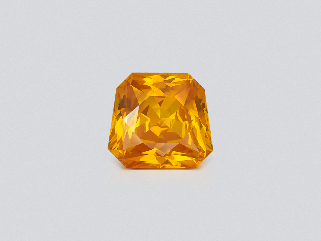 Unheated sapphire yellow orange fancy cut 4.70 carats, Sri Lanka Image №1