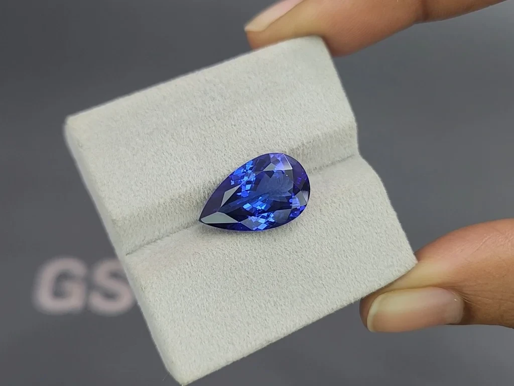 Tanzanite pear cut 7.75 carats, Tanzania Image №4