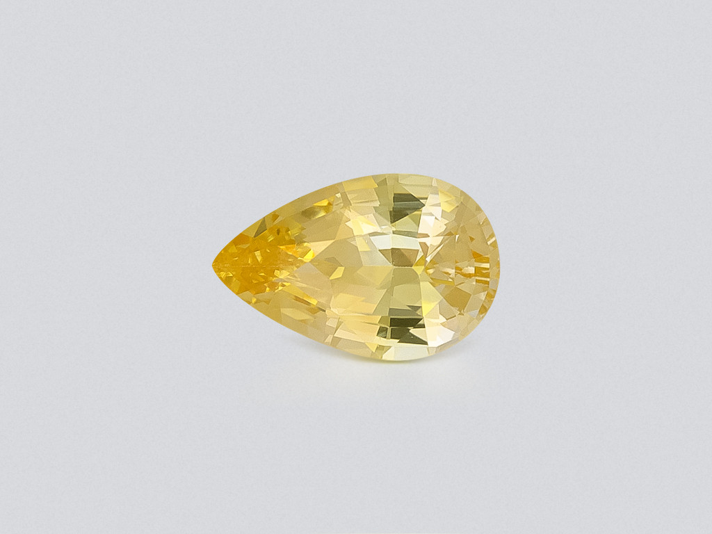 Unheated yellow sapphire pear cut 1.10 carats, Sri Lanka Image №1