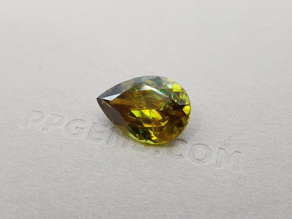Olive green sphene 9.70 ct, Madagascar Image №4