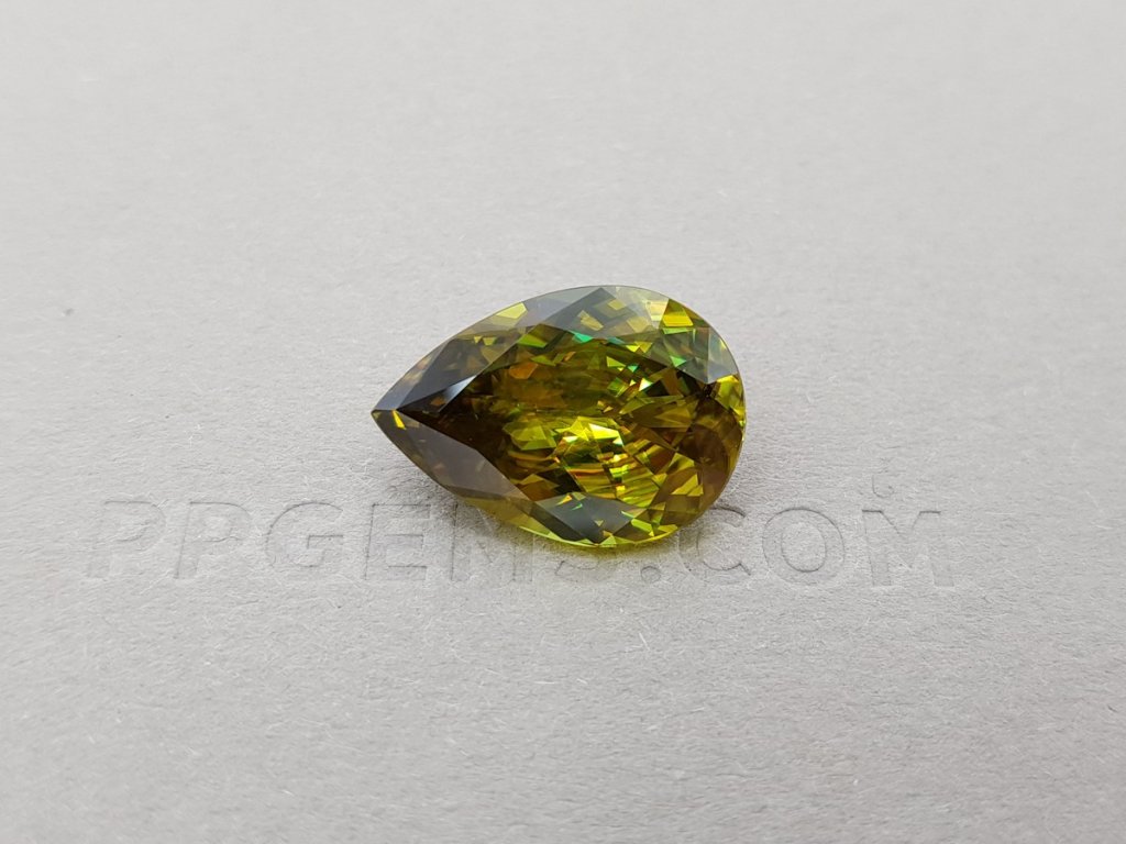 Olive green sphene 9.70 ct, Madagascar Image №5