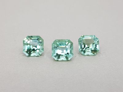 Set of three 12.33 ct mint tourmalines photo