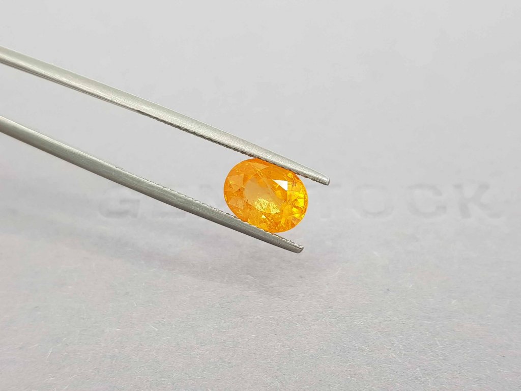 Spessartine Fanta color oval cut 3.17 ct, Nigeria Image №4