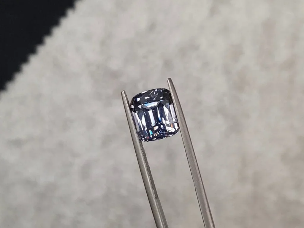 Cushion cut steel spinel 4.99 ct, Tanzania Image №3