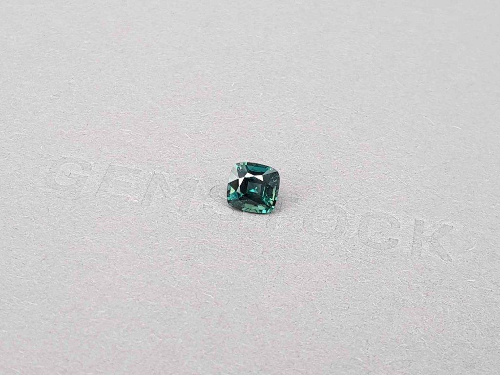 Ring with untreated Teal sapphire 1.40 ct in 18K white gold Image №7