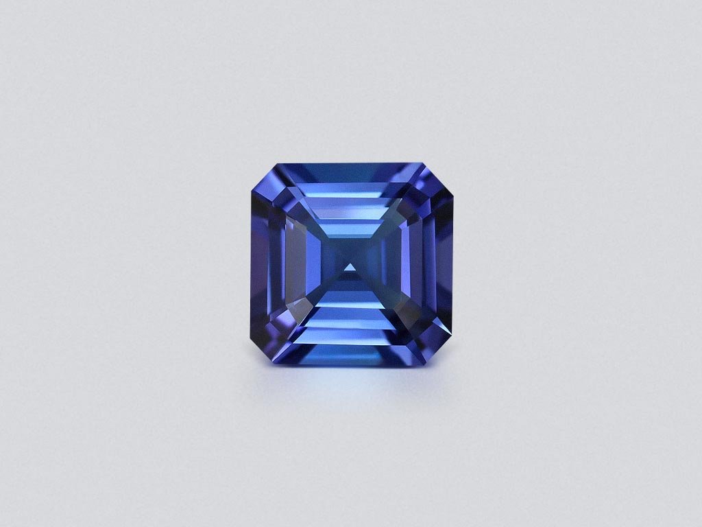 Blue tanzanite in asscher cut 5.82 carats, Tanzania Image №1