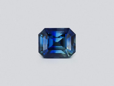 Unheated octagon cut Teal sapphire 1.54 carats, Madagascar photo