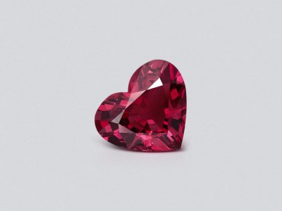 Vivid red spinel in heart shape 2.34 carats, Burma photo