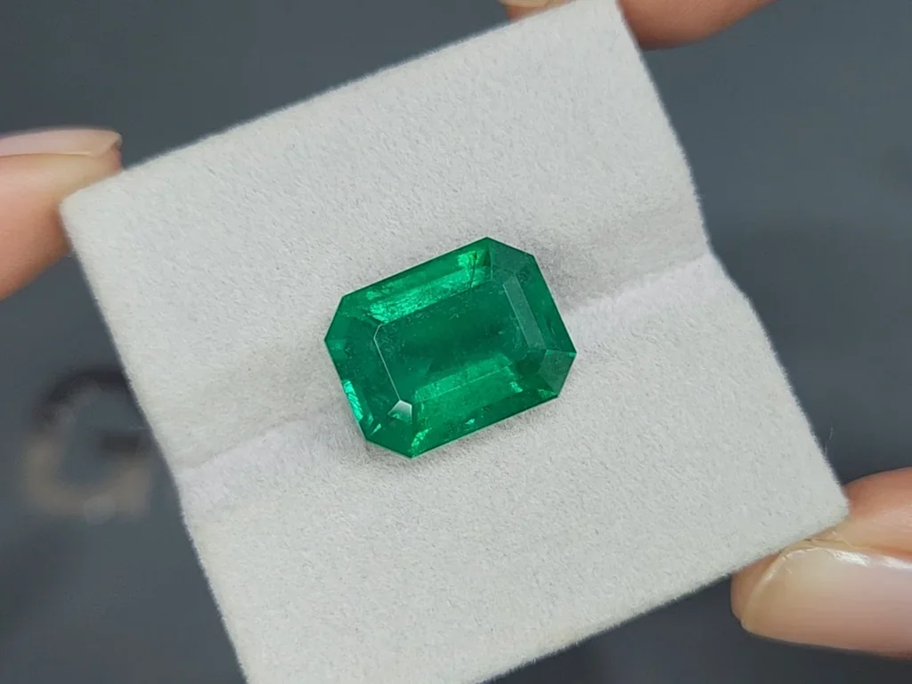 Emerald Vivid Green octagon cut 9,91 carats, Zambia Image №4