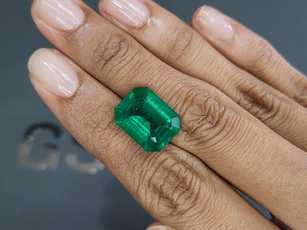 Emerald Vivid Green octagon cut 9,91 carats, Zambia Image №2