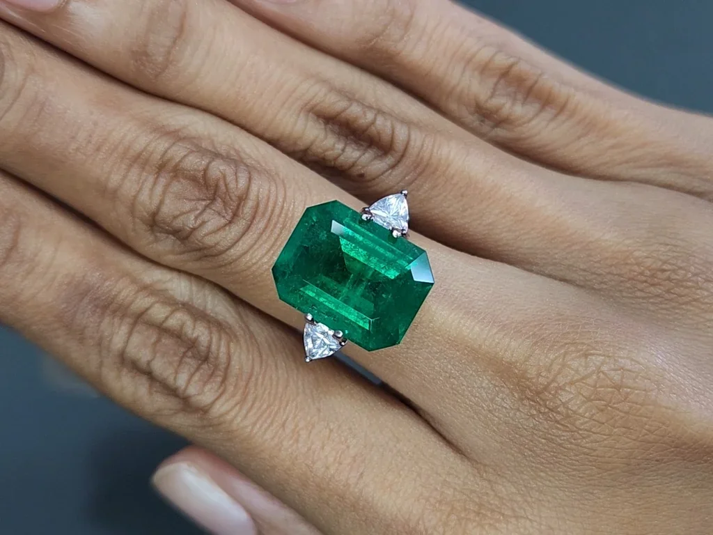 Emerald Vivid Green octagon cut 9,91 carats, Zambia Image №5
