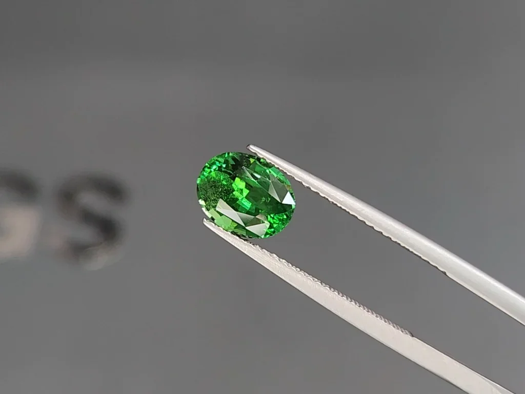 Garnet tsavorite  Intense Green oval cut 2.54 carats, Tanzania  Image №3