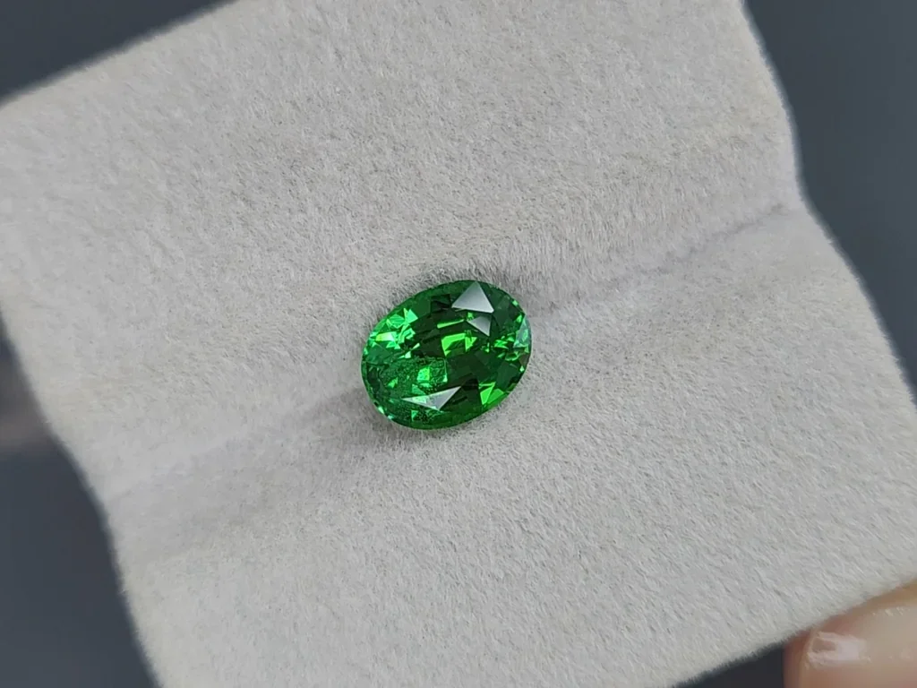 Garnet tsavorite  Intense Green oval cut 2.54 carats, Tanzania  Image №4