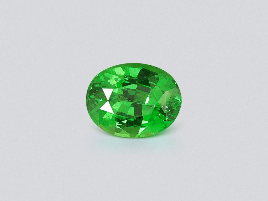 Garnet tsavorite  Intense Green oval cut 2.54 carats, Tanzania  Image №1
