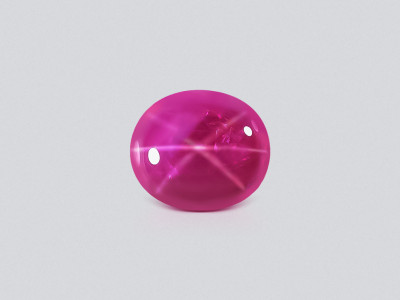 Unheated star ruby cabochon cut 10.89 carats, Burma, GRS photo