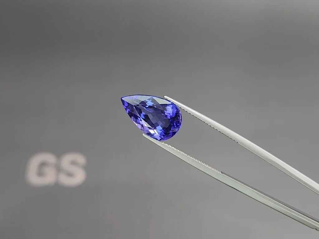 Tanzanite pear cut 7.22 carats, Tanzania Image №3