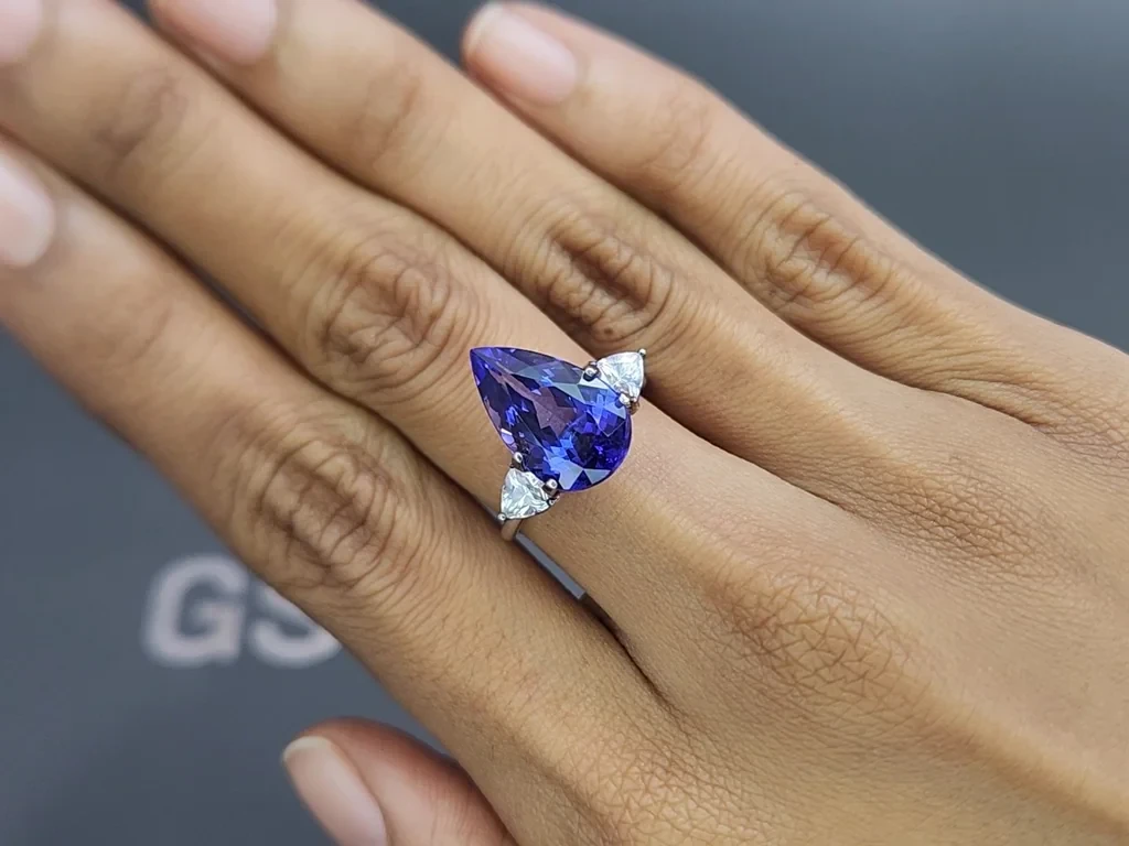 Tanzanite pear cut 7.22 carats, Tanzania Image №5