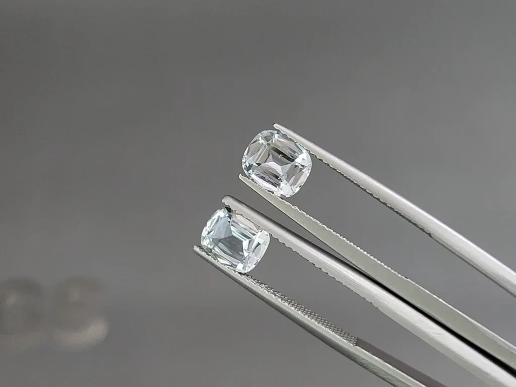 Set of aquamarines cushion cut  3.43 carats, Madagascar Image №4