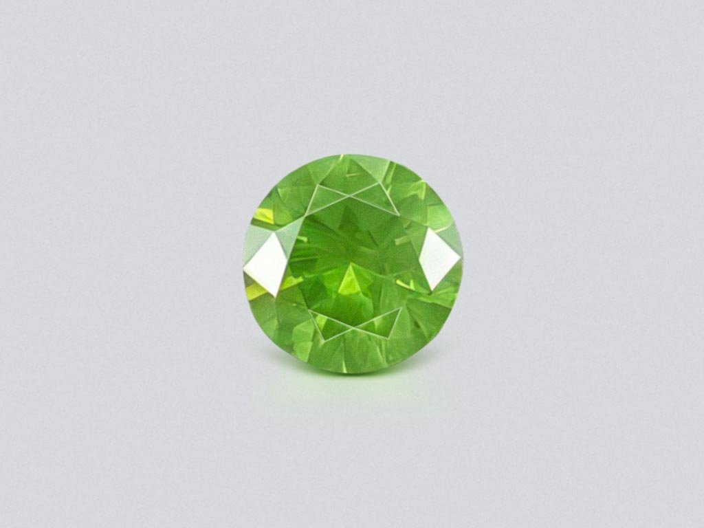 Demantoid with horse tail like inclusion 1.09 ct, Ural Mountains, Russia Image №1