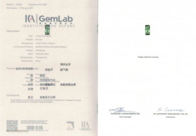 Certificate Blue green tourmaline 3.05 ct, Afghanistan, ICA