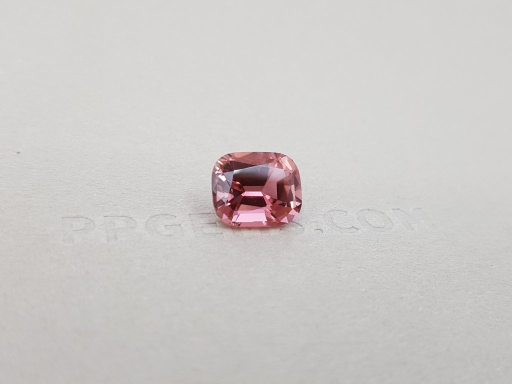 Cushion cut orange-pink rubellite 3.02 ct Image №2