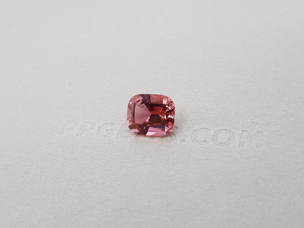 Cushion cut orange-pink rubellite 3.02 ct Image №3