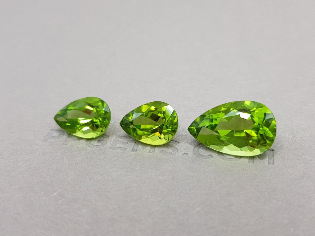Bright Burmese Peridot Set 20.52ct Image №2