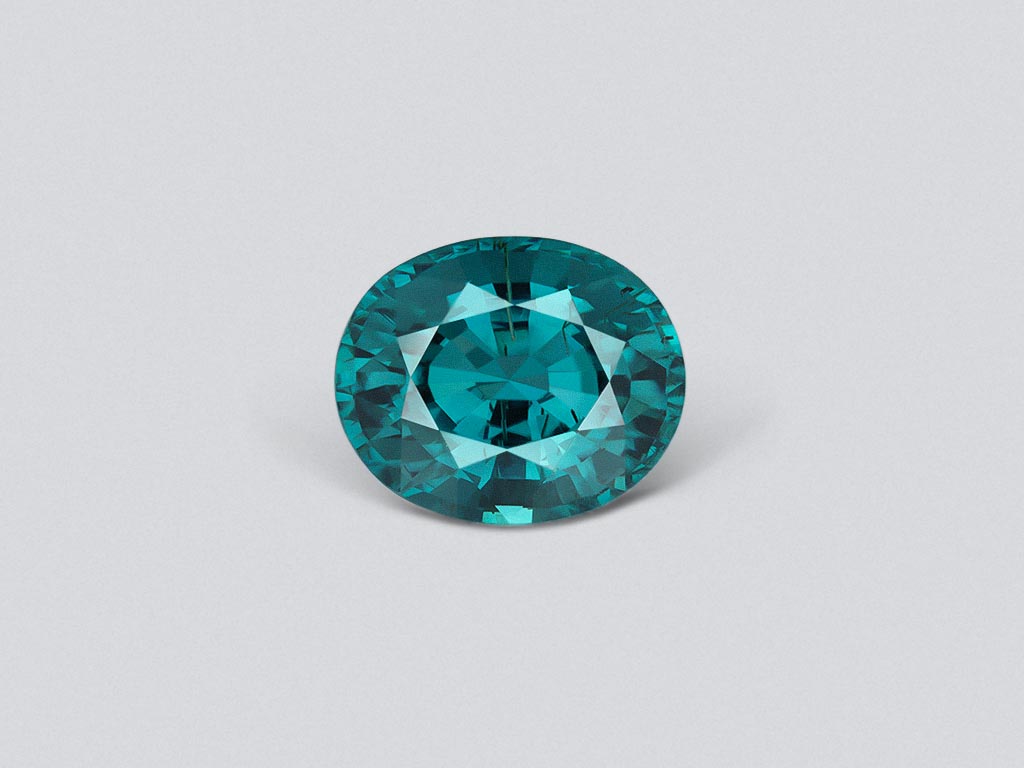 Rare indigolite tourmaline 4.19 carats in oval cut, Afghanistan Image №1