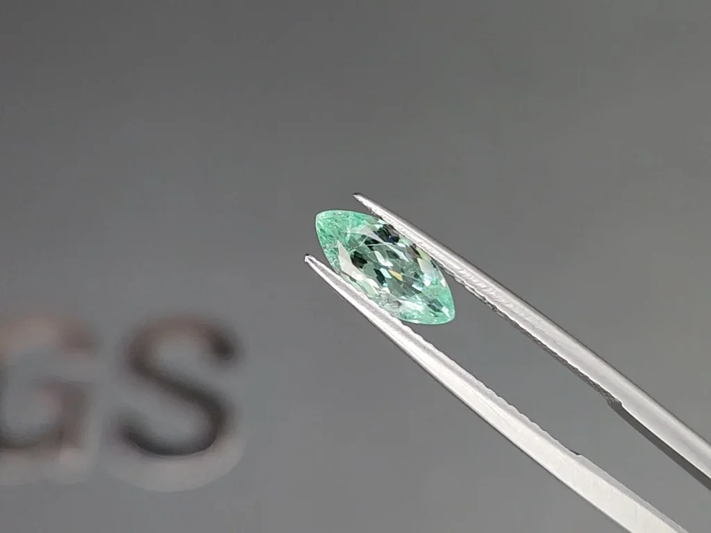 Greenish-blue Paraiba tourmaline marquise cut 1.28 carats Image №3