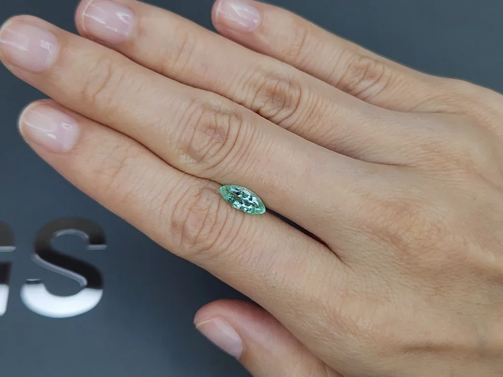 Greenish-blue Paraiba tourmaline marquise cut 1.28 carats Image №2